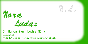 nora ludas business card