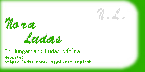nora ludas business card